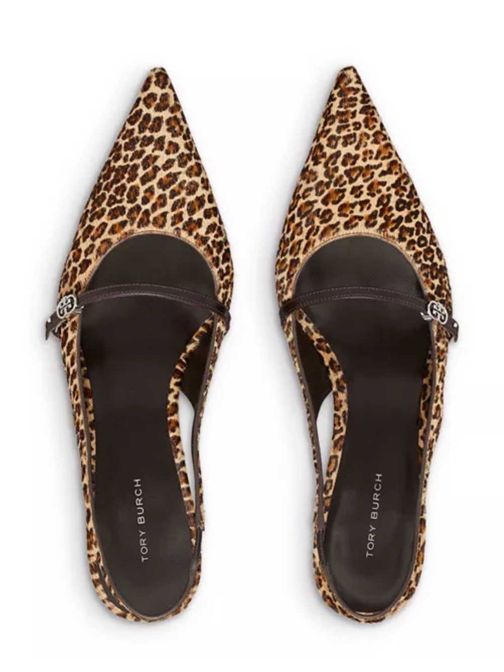 NEW Tory Burch Women's Double T Buckle Mary Jane Pumps in Leopard Size 8.5